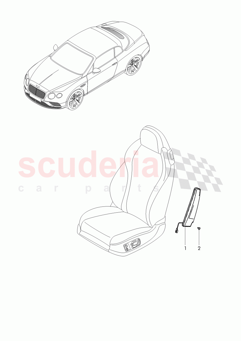 side air bag unit of Bentley Bentley Continental Supersports Convertible (2017+)