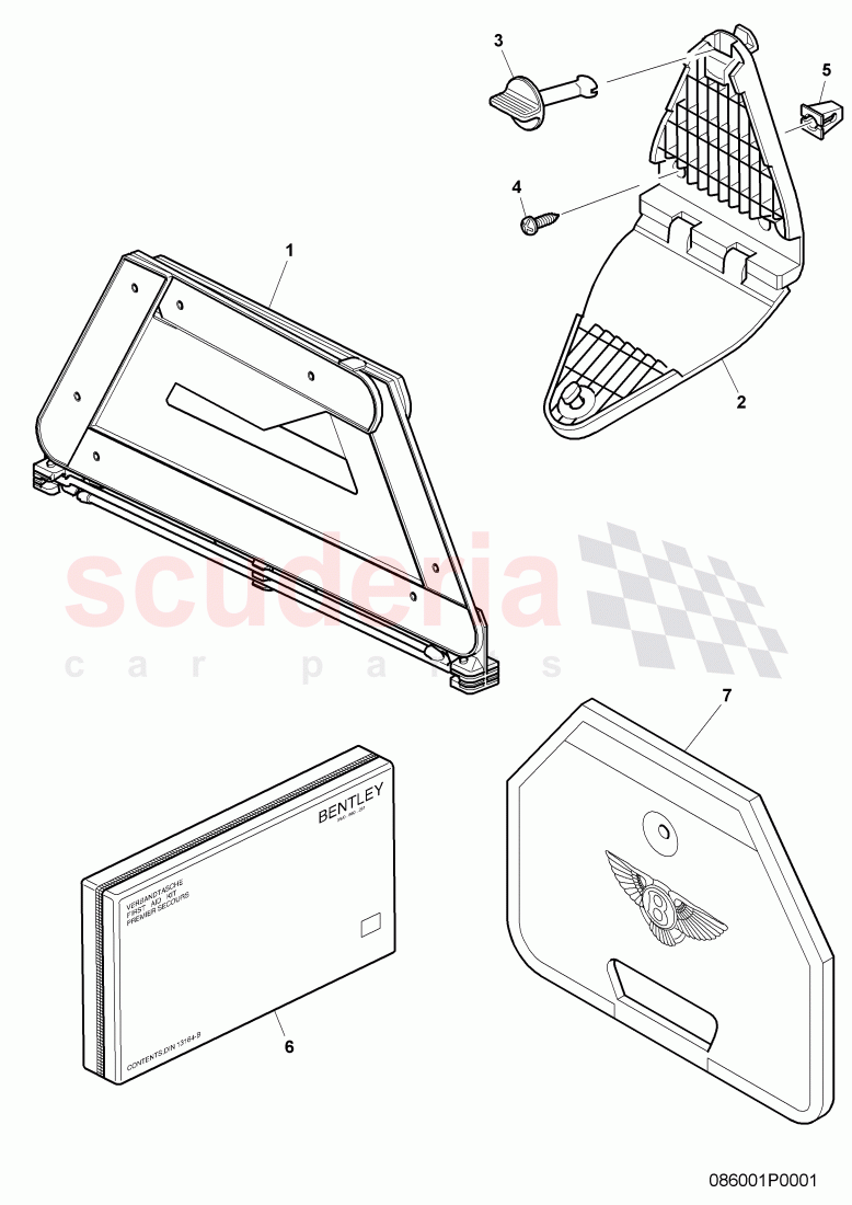 warning triangle, first aid kit of Bentley Bentley Continental GT (2003-2010)