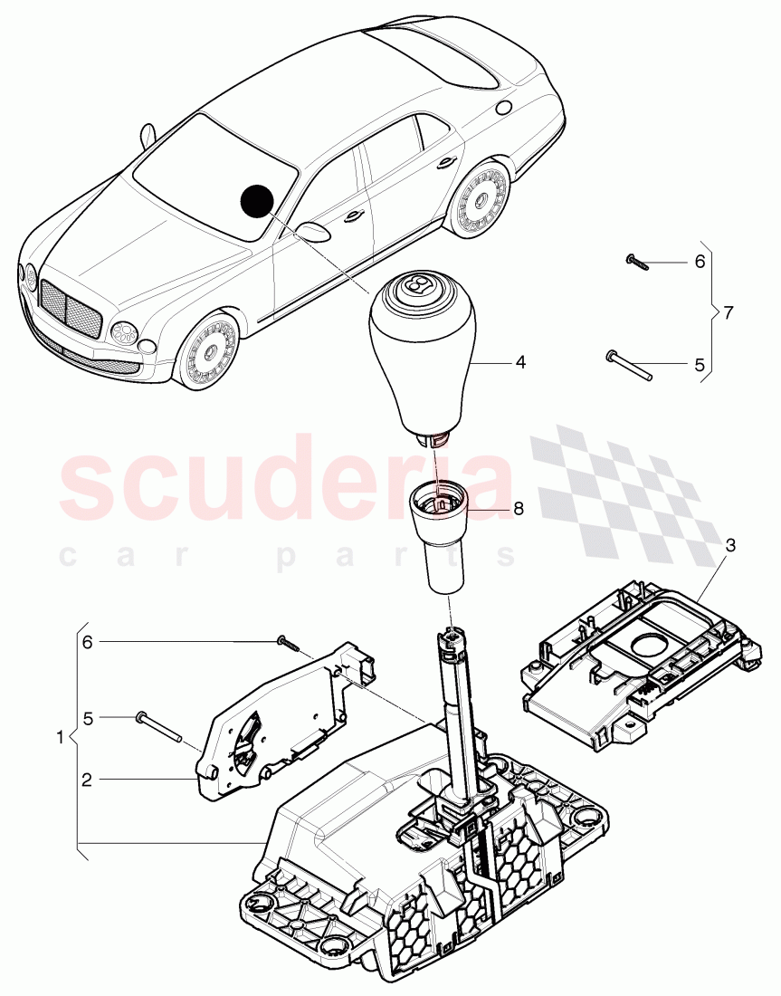 shift mechanism, D - MJ 2017>> of Bentley Bentley Mulsanne (2010+)