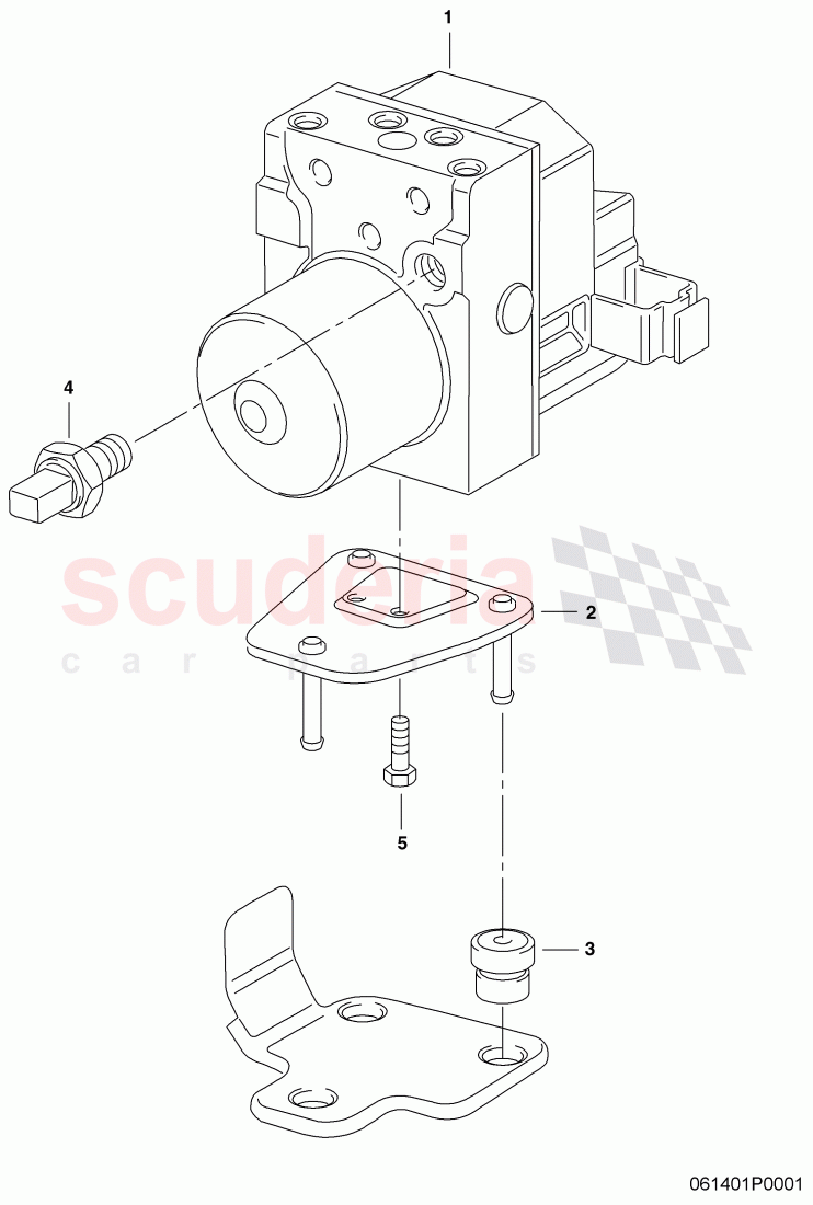 ABS modulator, F >> 3W-8-052 842 of Bentley Bentley Continental Flying Spur (2006-2012)