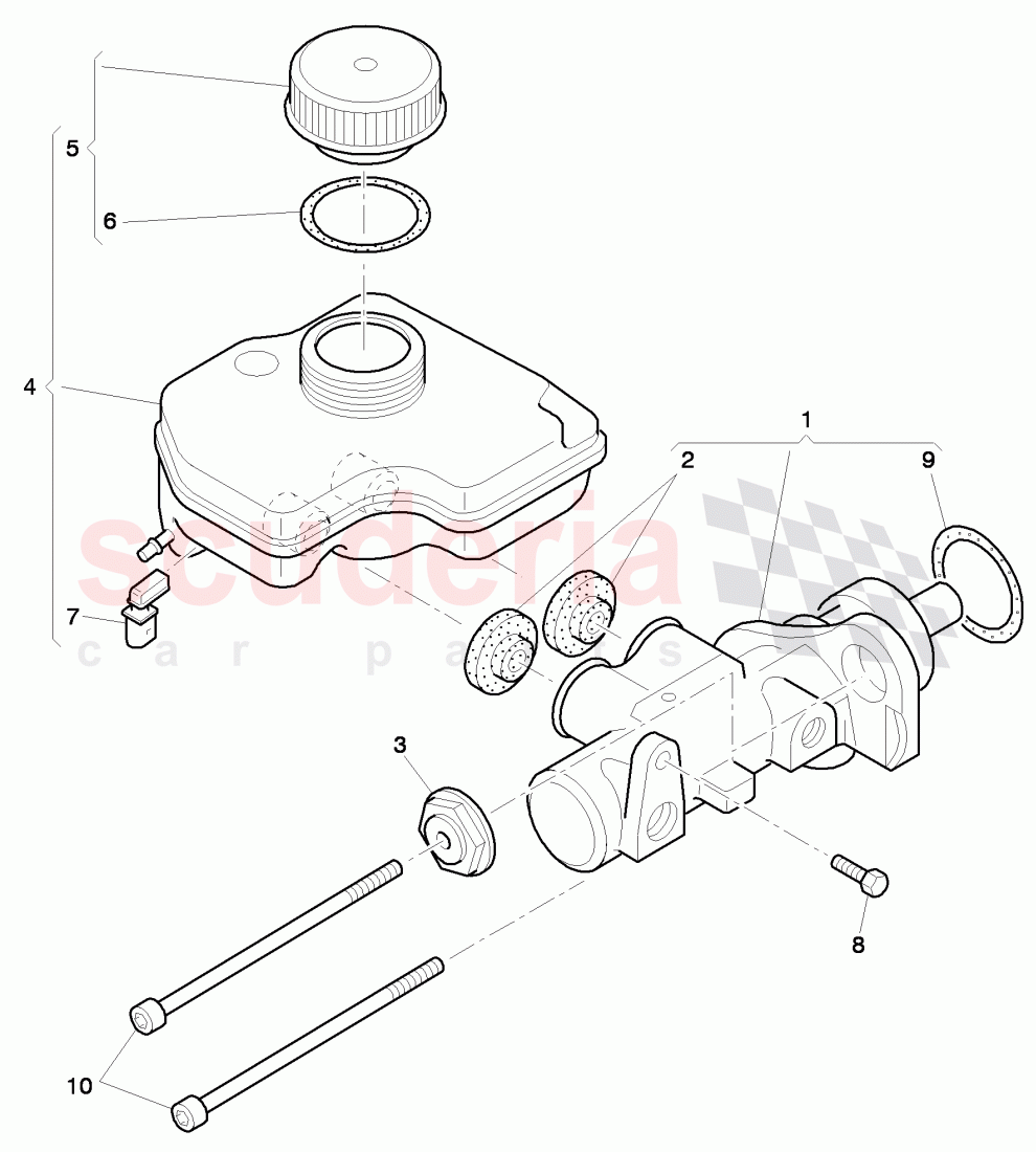 brake master cylinder with attachment parts of Bentley Bentley Continental GTC (2011+)