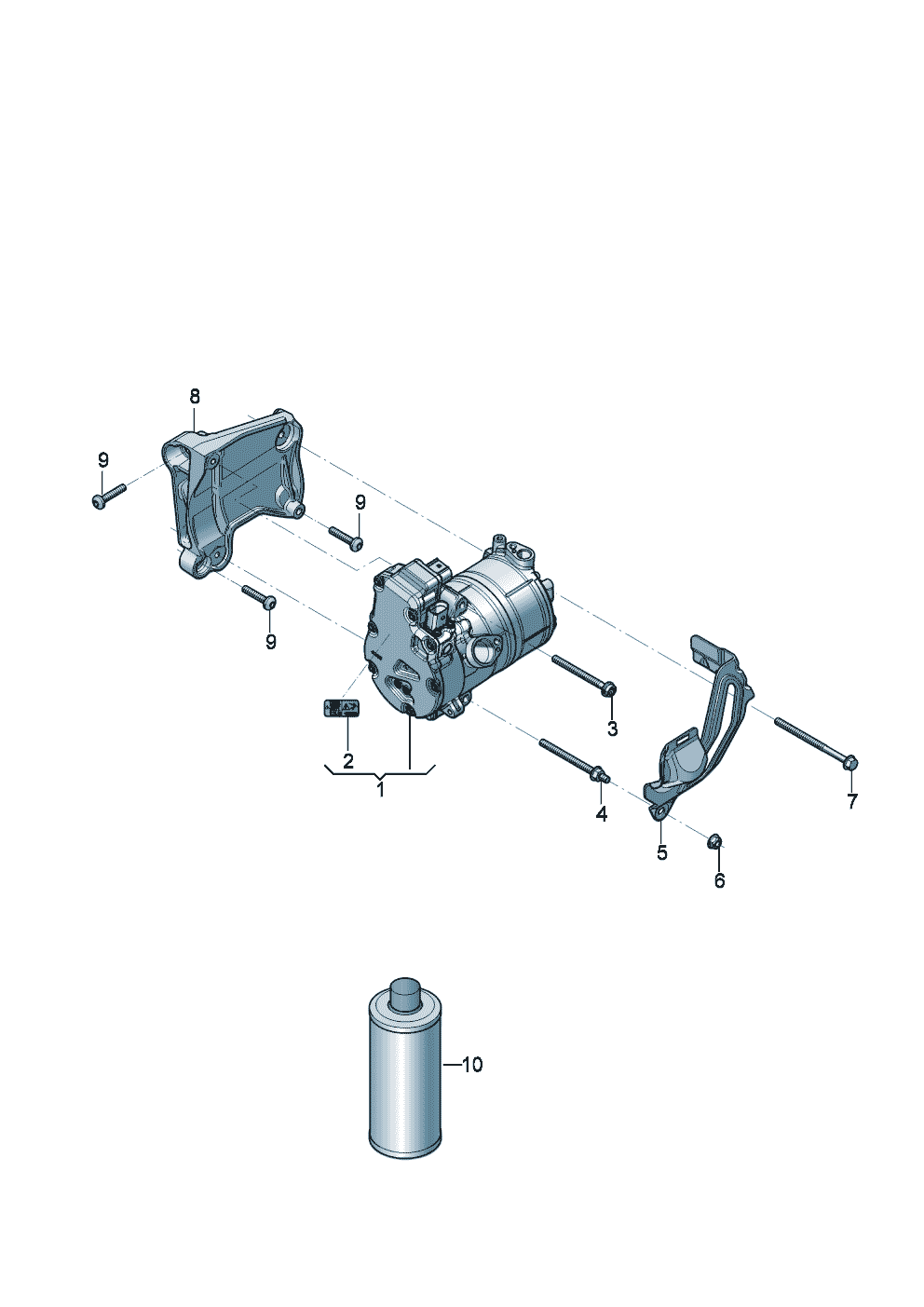 Electric A/C compressor
Attachment parts for A/C
compressor of Bentley Bentley Continental GT Convertible (2025)