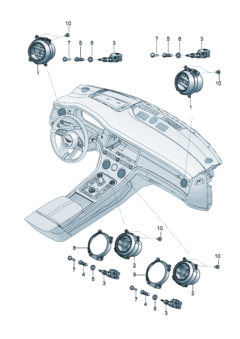 Air vent
air regulator of Bentley Bentley Continental GT Convertible (2025)