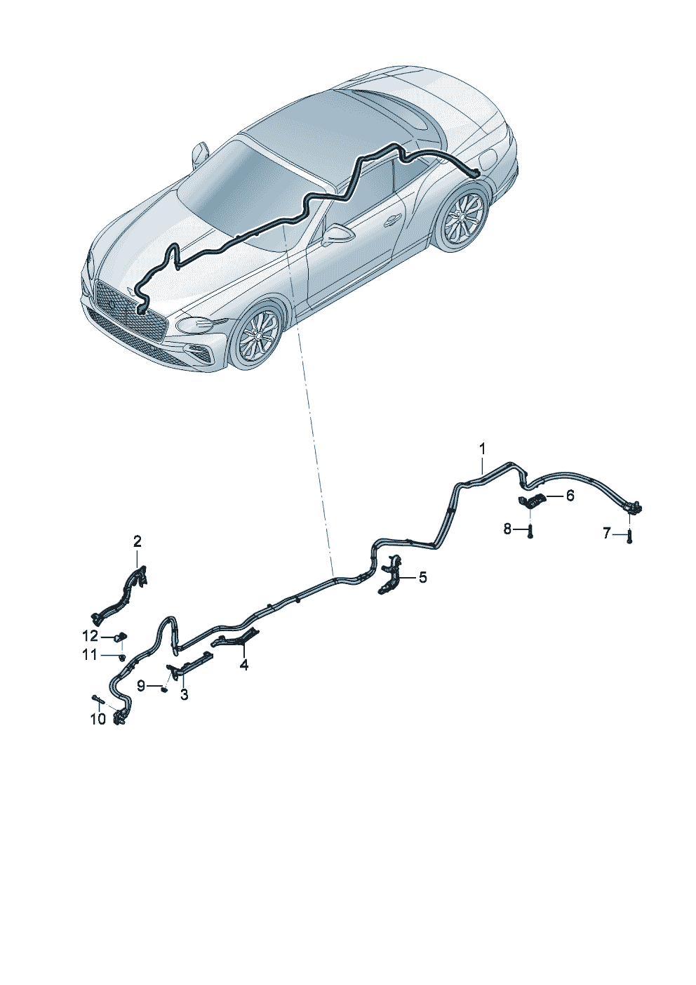 High-voltage wiring set for
high-voltage battery of Bentley Bentley Continental GT Convertible (2025)