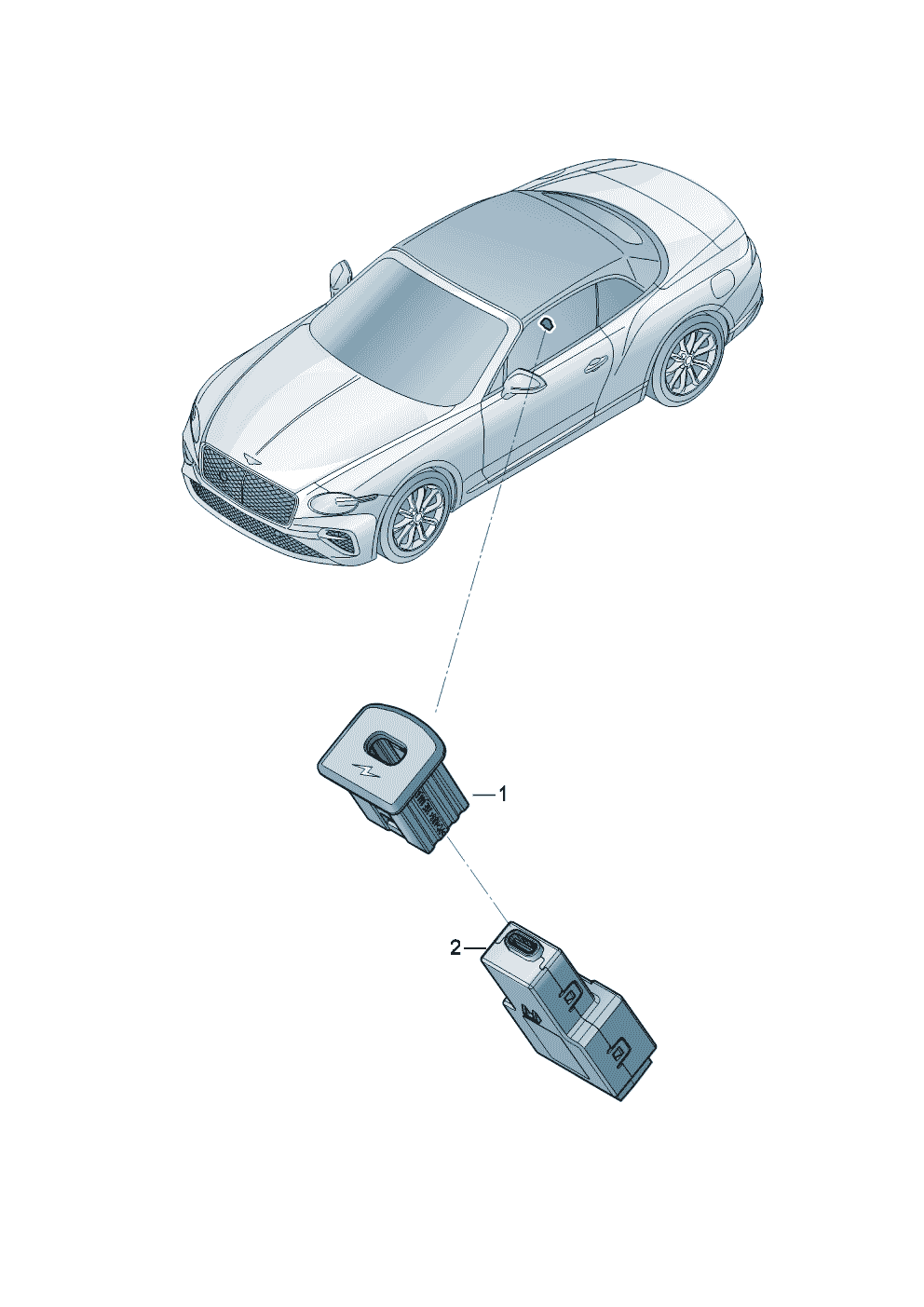 For vehicles with
USB interface of Bentley Bentley Continental GT Convertible (2025)