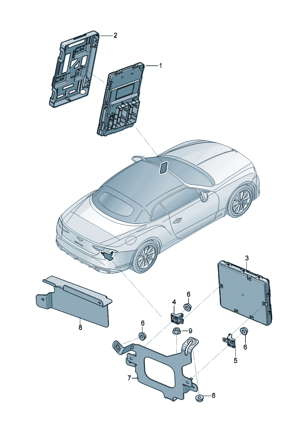 Central control unit for
convenience system of Bentley Bentley Continental GT Convertible (2025)