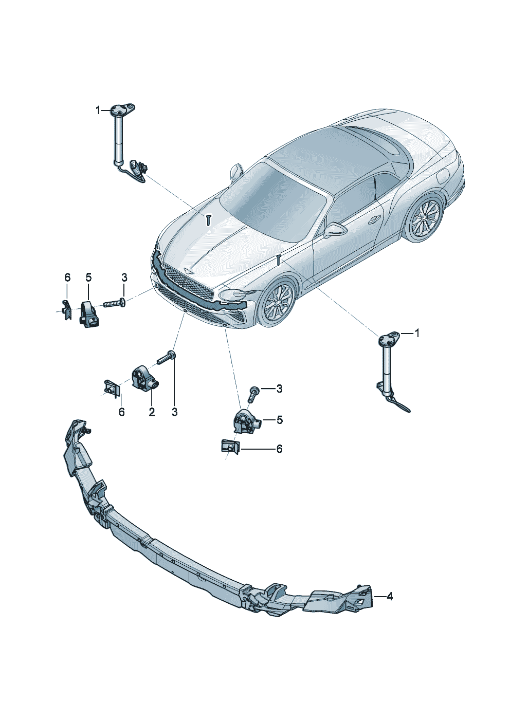 Pedestrian protection of Bentley Bentley Continental GT Convertible (2025)