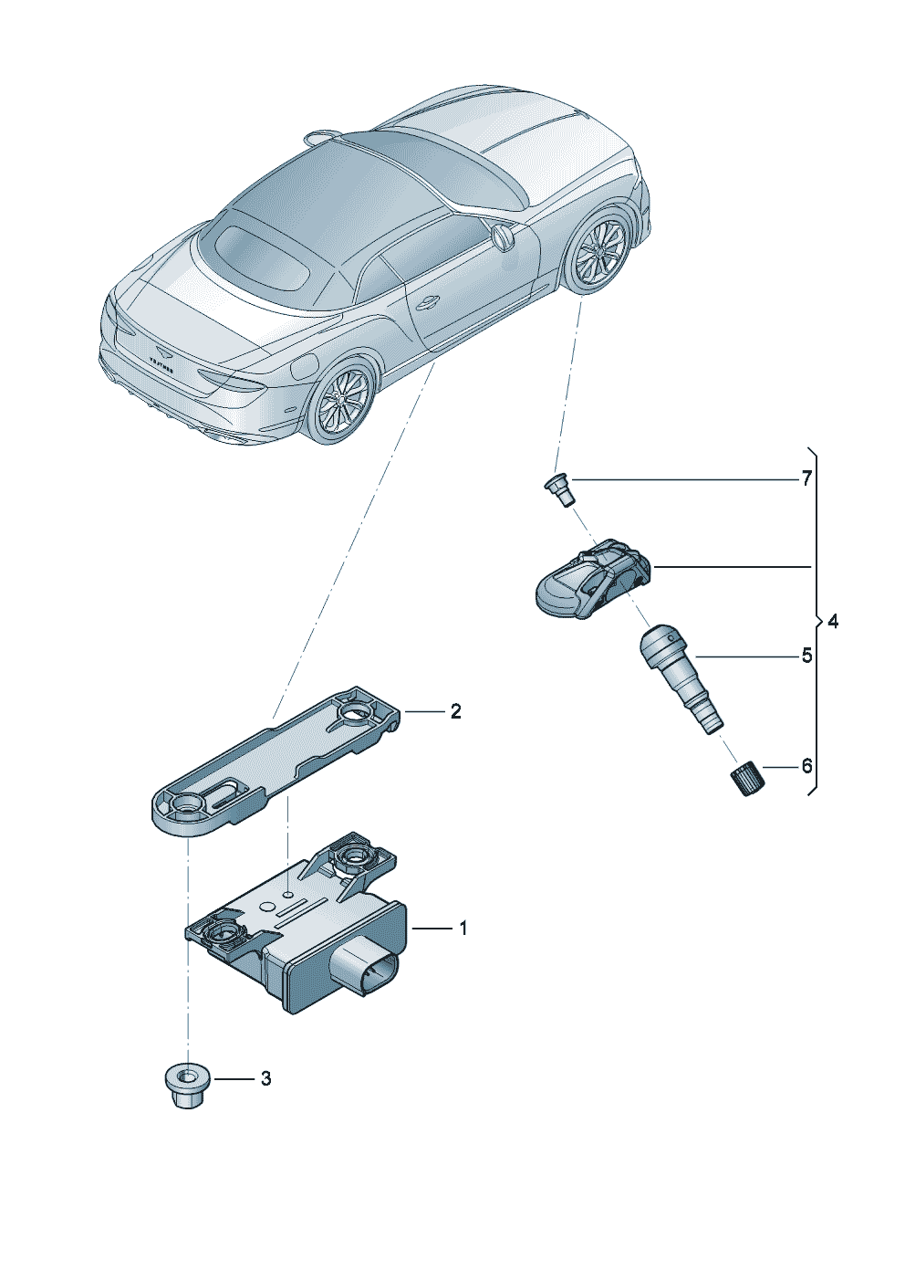 tyre pressure control system of Bentley Bentley Continental GT Convertible (2025)