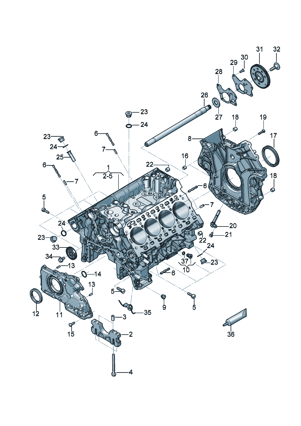 Crankcase housing
Sealing flange
Intermediate shaft of Bentley Bentley Continental GT Convertible (2025)