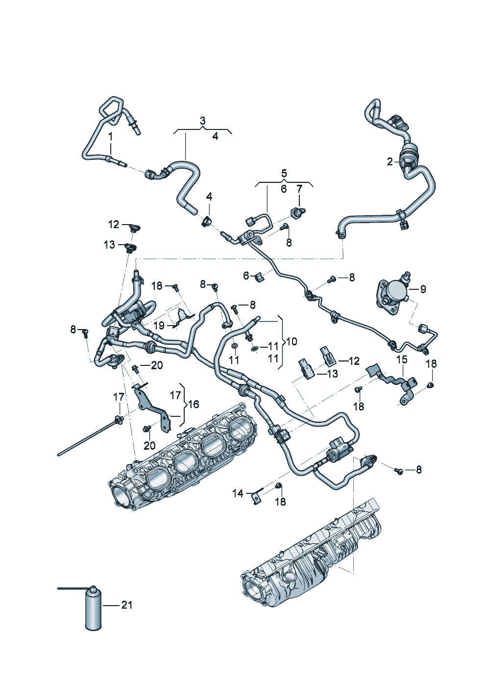 Fuel supply line
Breather line
Connecting tube with AKF valve of Bentley Bentley Continental GT Convertible (2025)