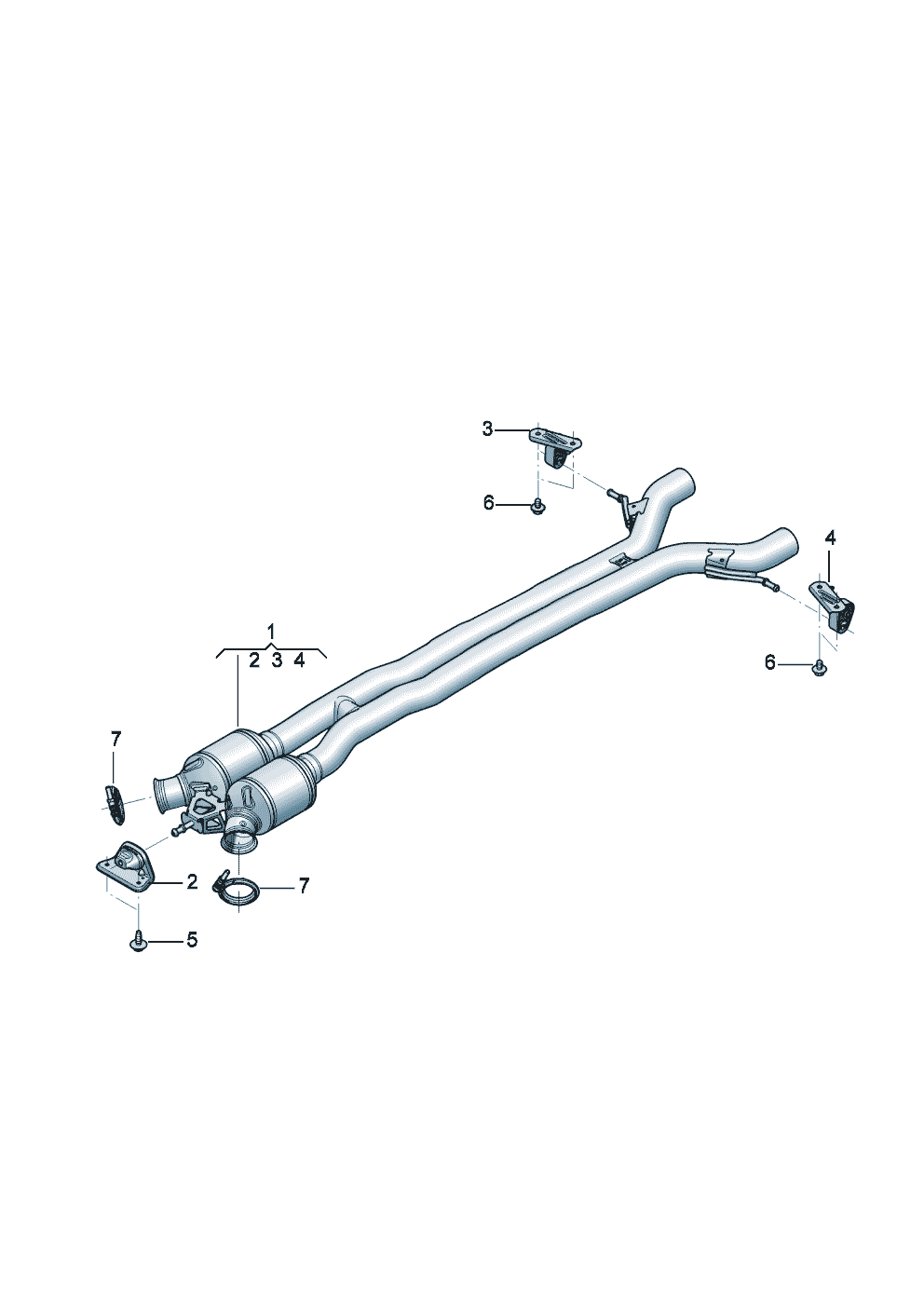 Exhaust pipe with front
silencer of Bentley Bentley Continental GT Convertible (2025)