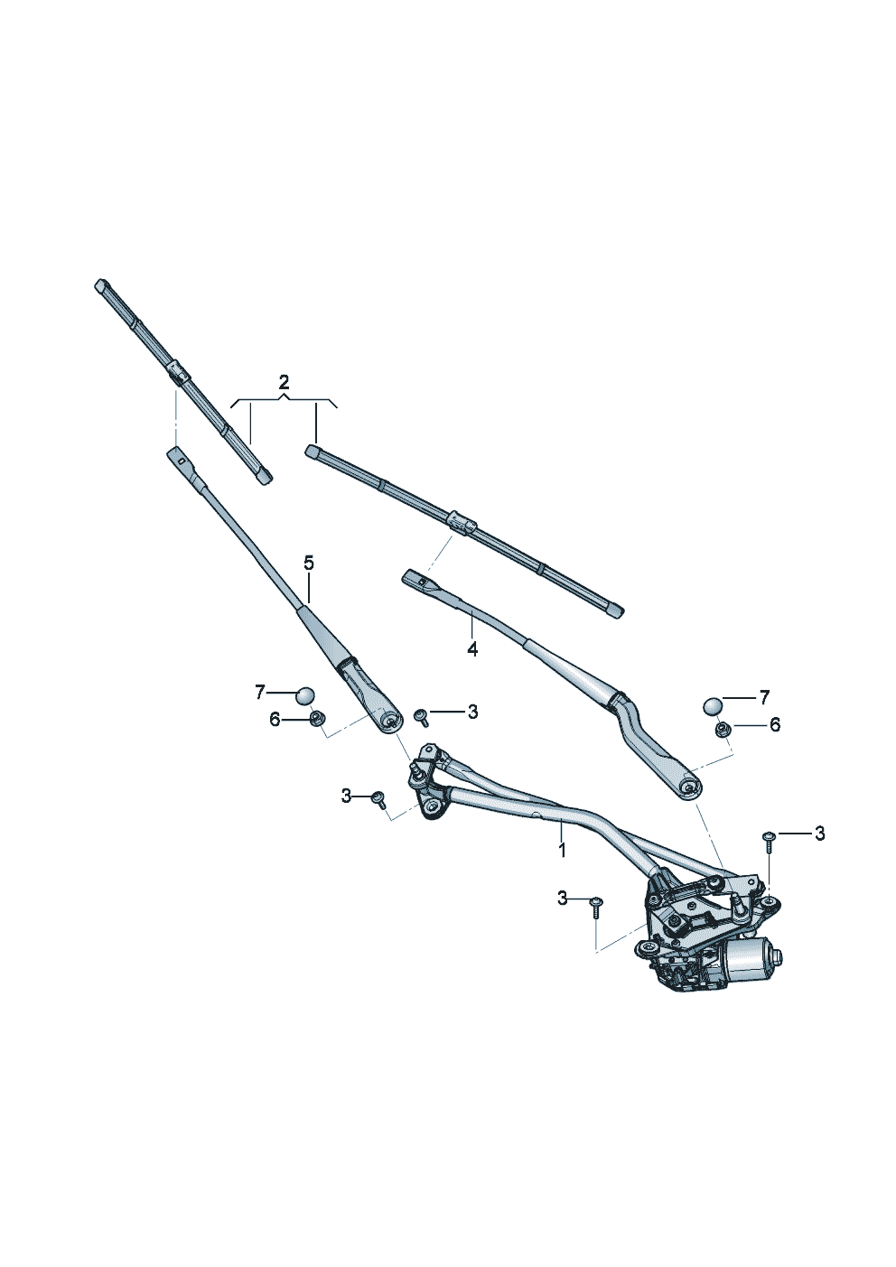 Wiper motor
Wiper arm with wiper
blade of Bentley Bentley Continental GT Convertible (2025)