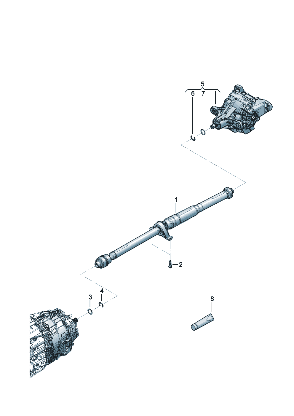 propeller shaft 2-piece with
intermediate bearing of Bentley Bentley Continental GT Convertible (2025)