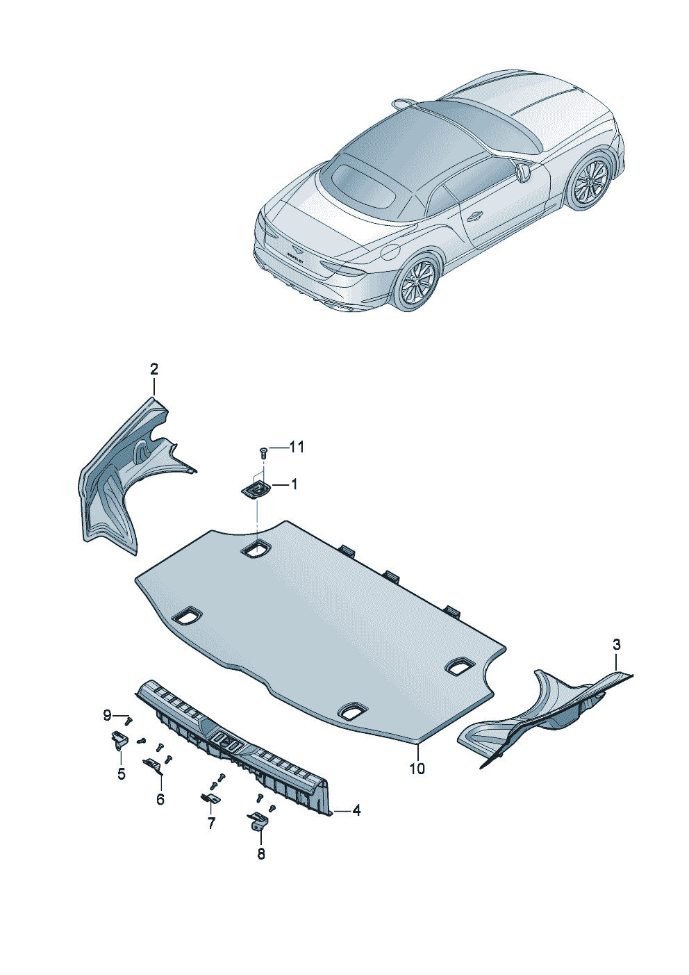 cover for luggage
compartment of Bentley Bentley Continental GT Convertible (2025)