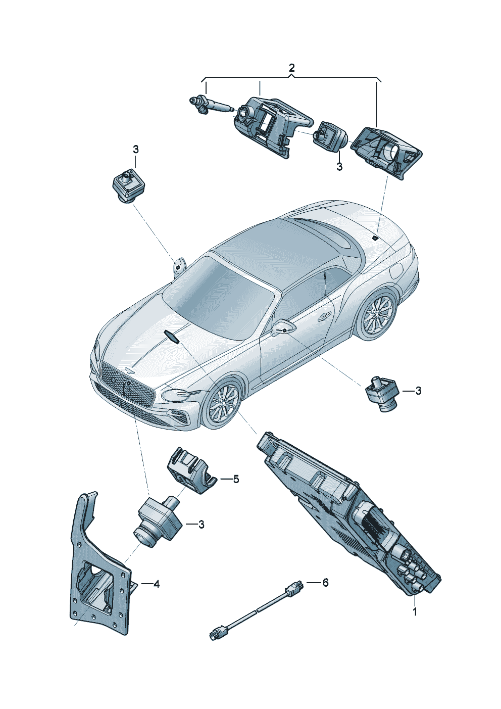 Vehicle environment camera of Bentley Bentley Continental GT Convertible (2025)