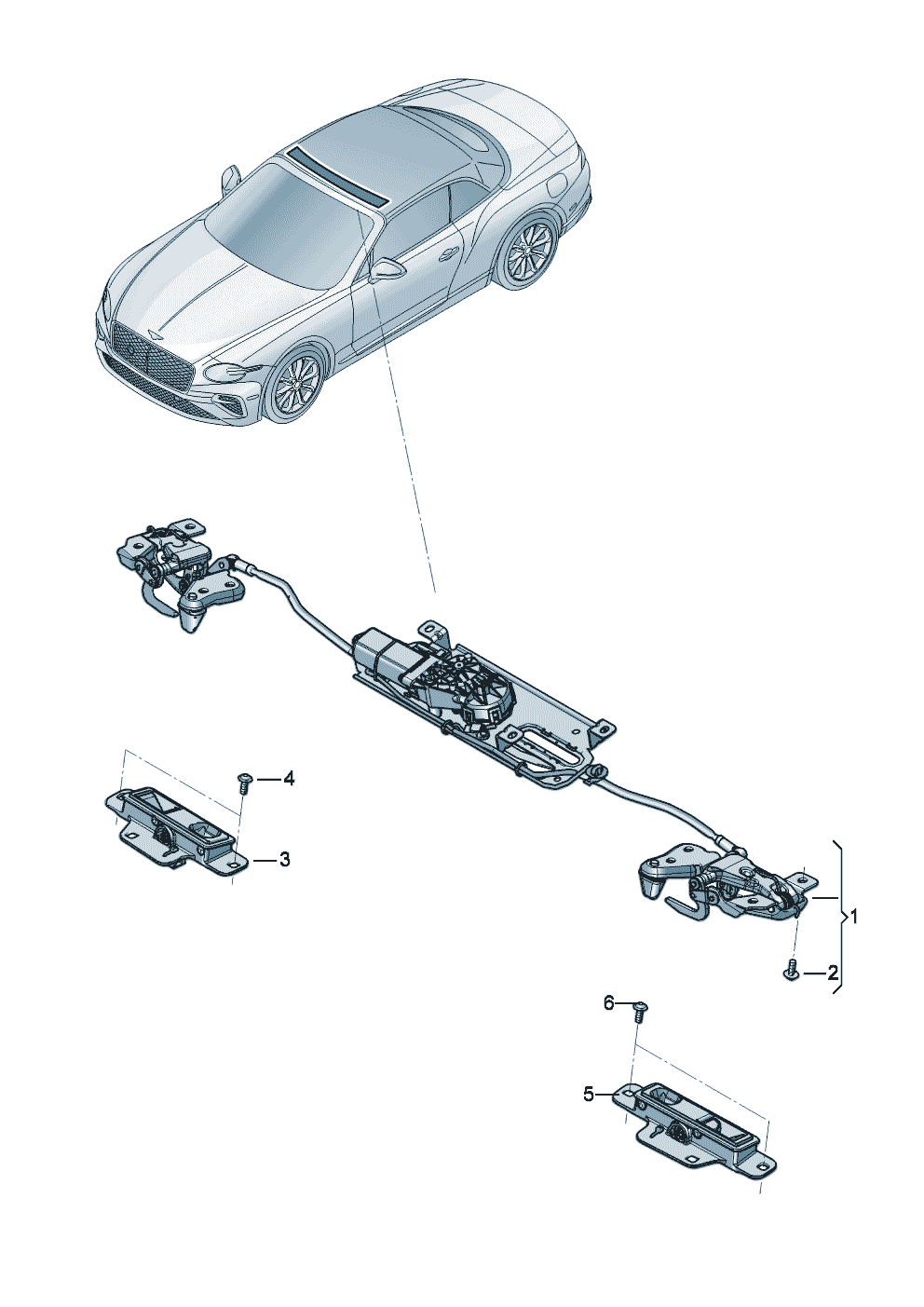 hydraulic top linkage
operation of Bentley Bentley Continental GT Convertible (2025)