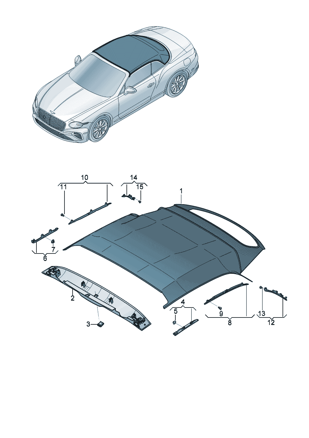 roof trim of Bentley Bentley Continental GT Convertible (2025)