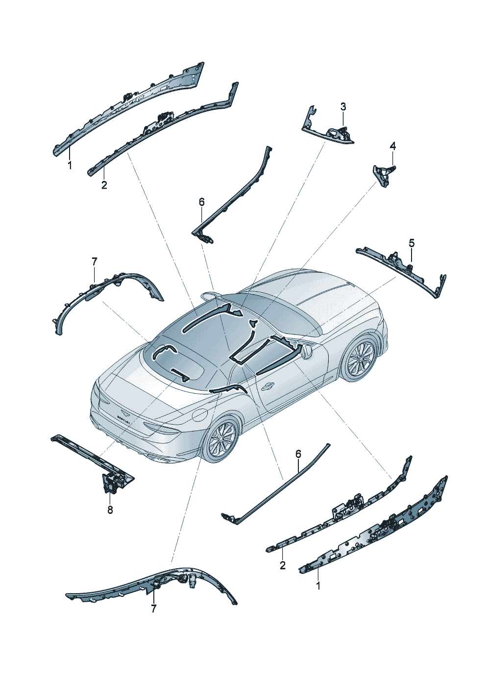 illumination in
vehicle interior of Bentley Bentley Continental GT Convertible (2025)