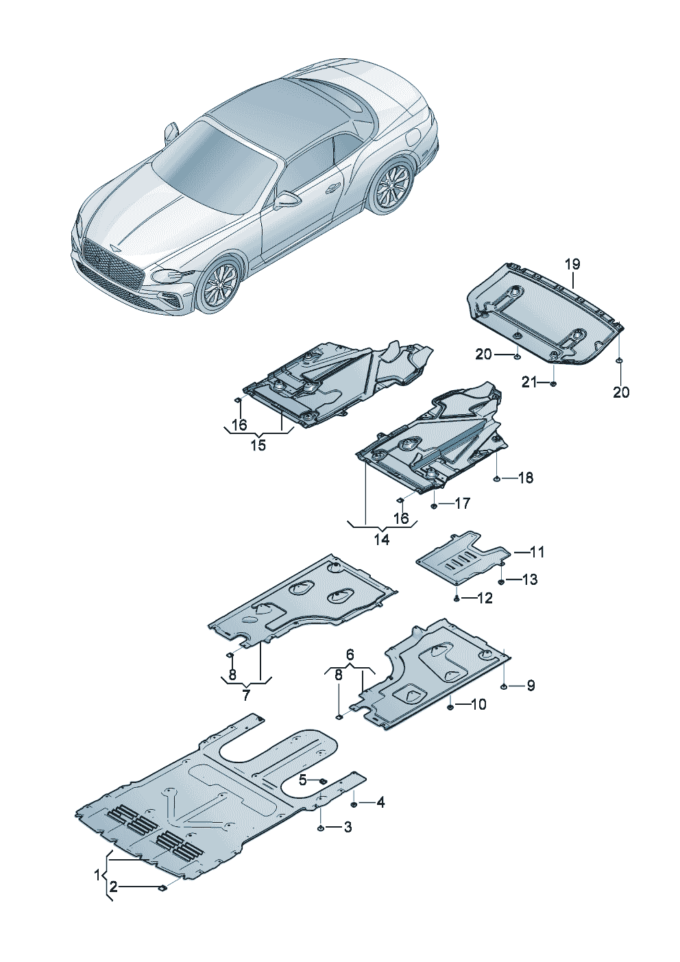 Underbody trim of Bentley Bentley Continental GT Convertible (2025)