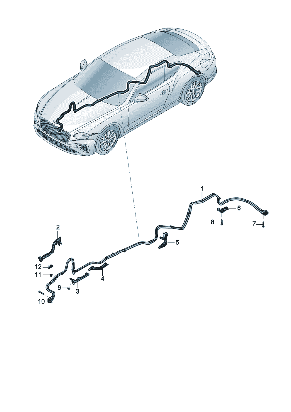 High-voltage wiring set for
high-voltage battery of Bentley Bentley Continental GT (2017)