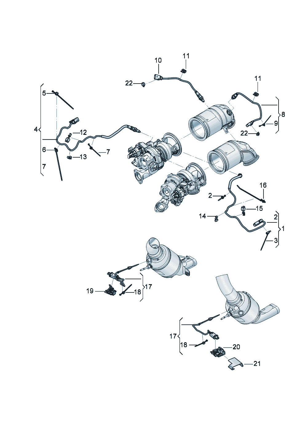 Lambda probe
Holder for lambda probe
Exhaust gas temperature sender of Bentley Bentley Continental GT (2017)