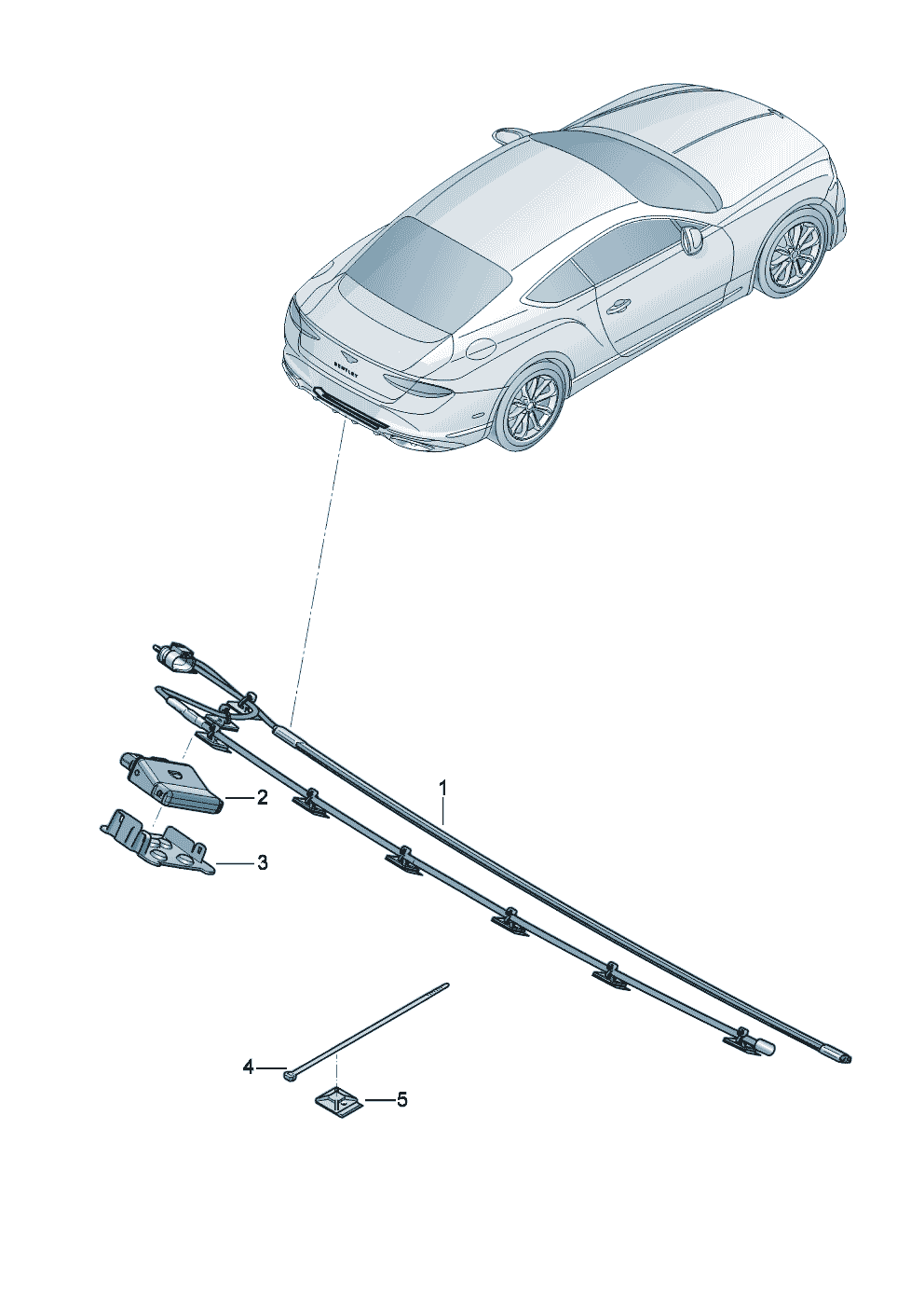 for vehicles with sensor-
controlled opening of boot lid of Bentley Bentley Continental GT (2017) 