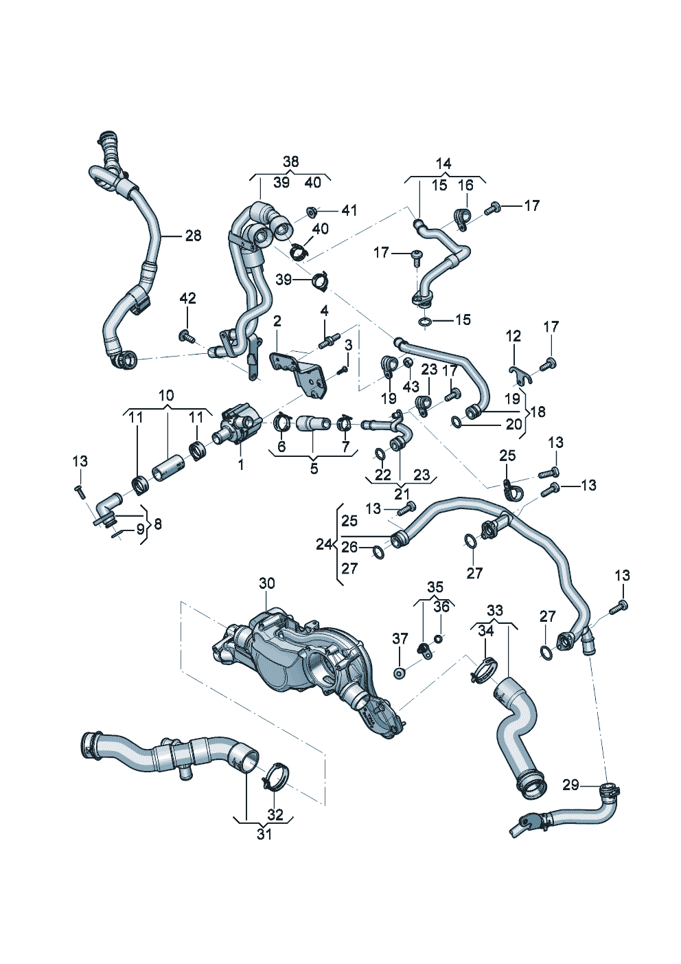 Coolant hoses and
pipes
Engine of Bentley Bentley Continental GT (2017)