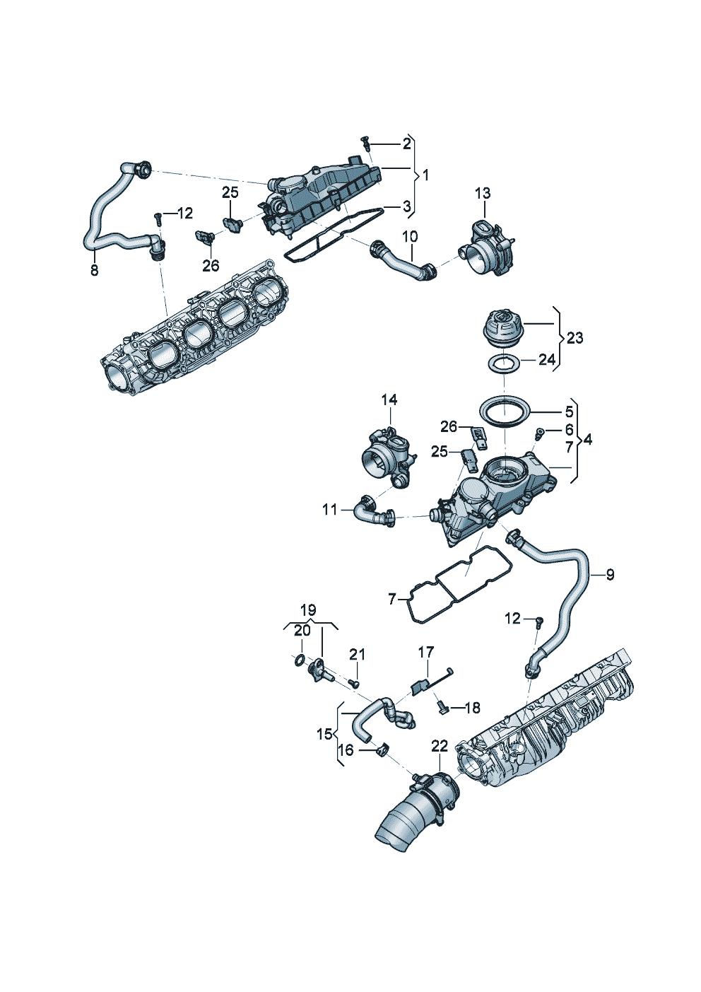 Crankcase housing ventilation
oil separator
End cap of Bentley Bentley Continental GT (2017)