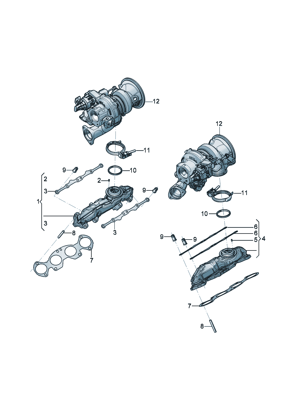 Exhaust manifolds of Bentley Bentley Continental GT (2017)