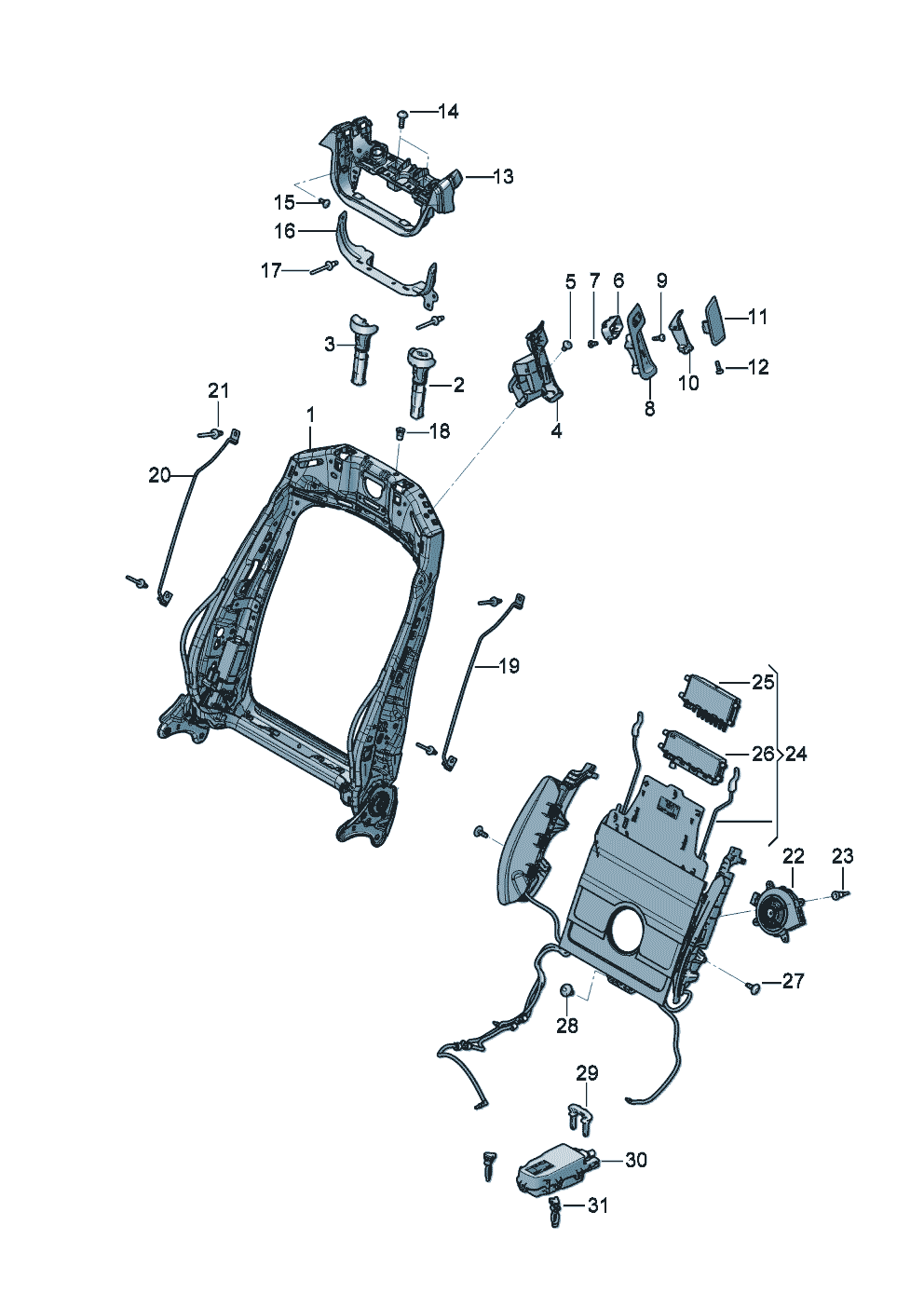 Backrest of Bentley Bentley Continental GT (2017) 