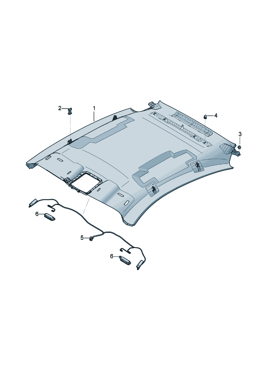 Moulded headliner of Bentley Bentley Continental GT (2017)