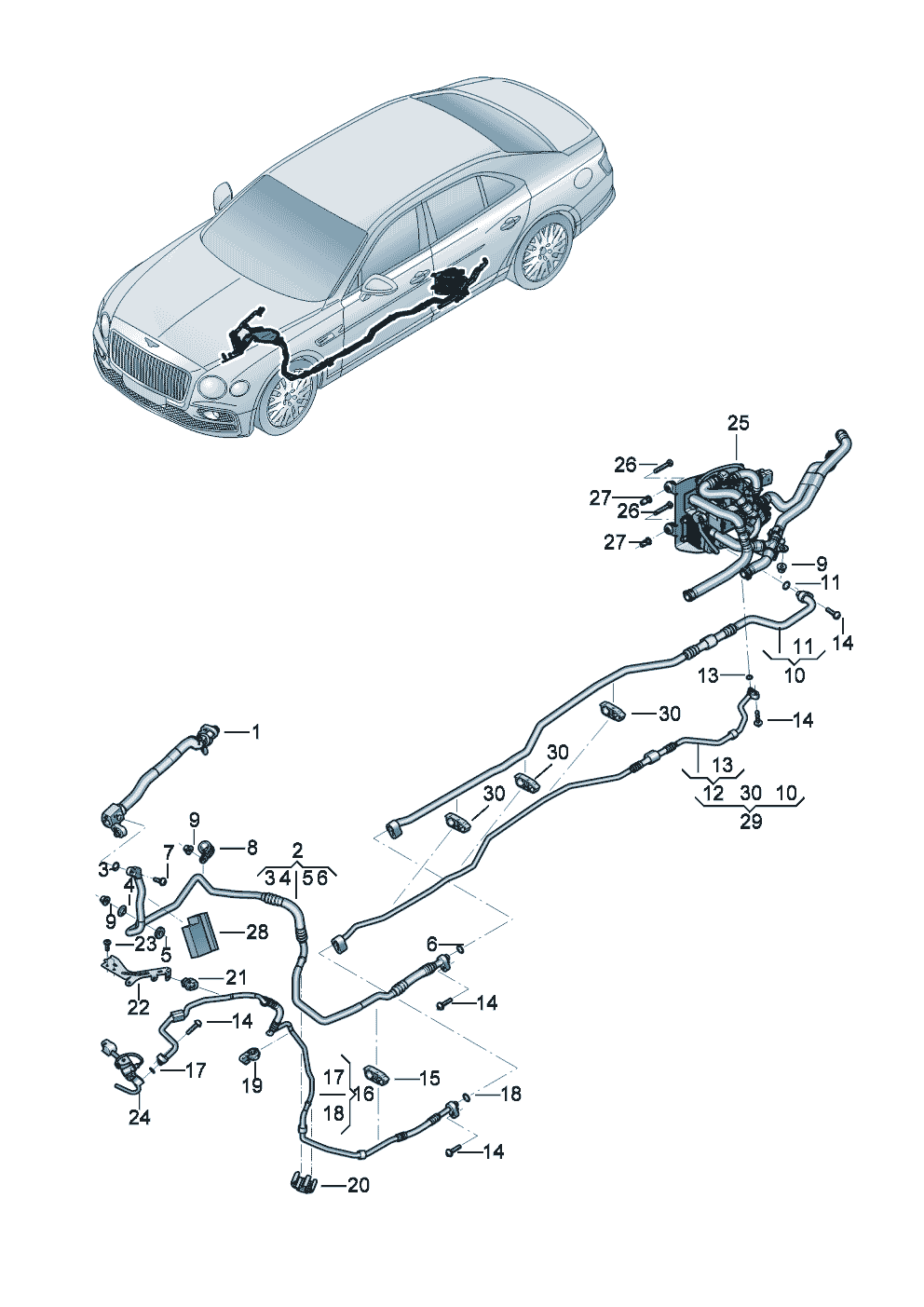 refrigerant circuit
Cooling unit for
high-voltage battery of Bentley Bentley Continental Flying Spur (2025) 