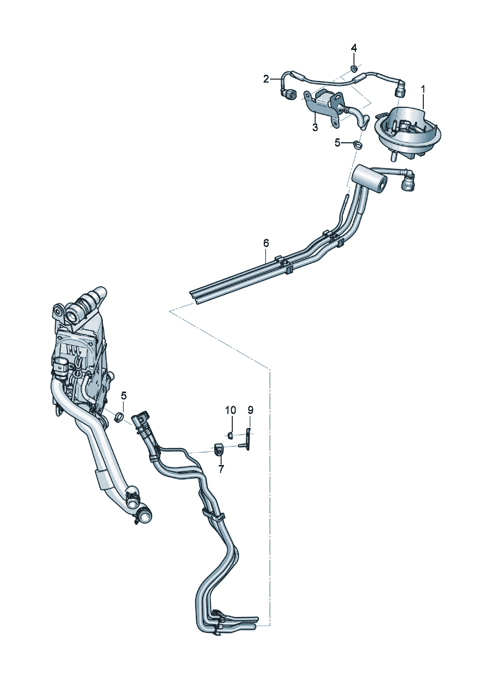 Fuel line
for vehicles with
coolant additional heater of Bentley Bentley Continental Flying Spur (2025) 