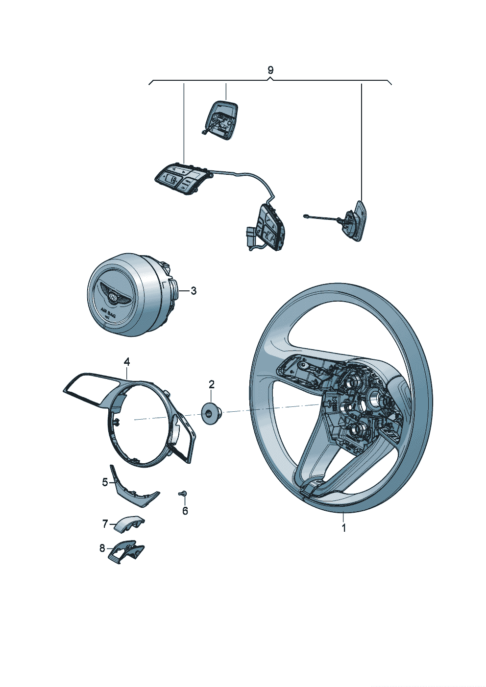 steering wheel
D -    MJ 2021>> -    MJ 2023 of Bentley Bentley Continental Flying Spur (2025) 