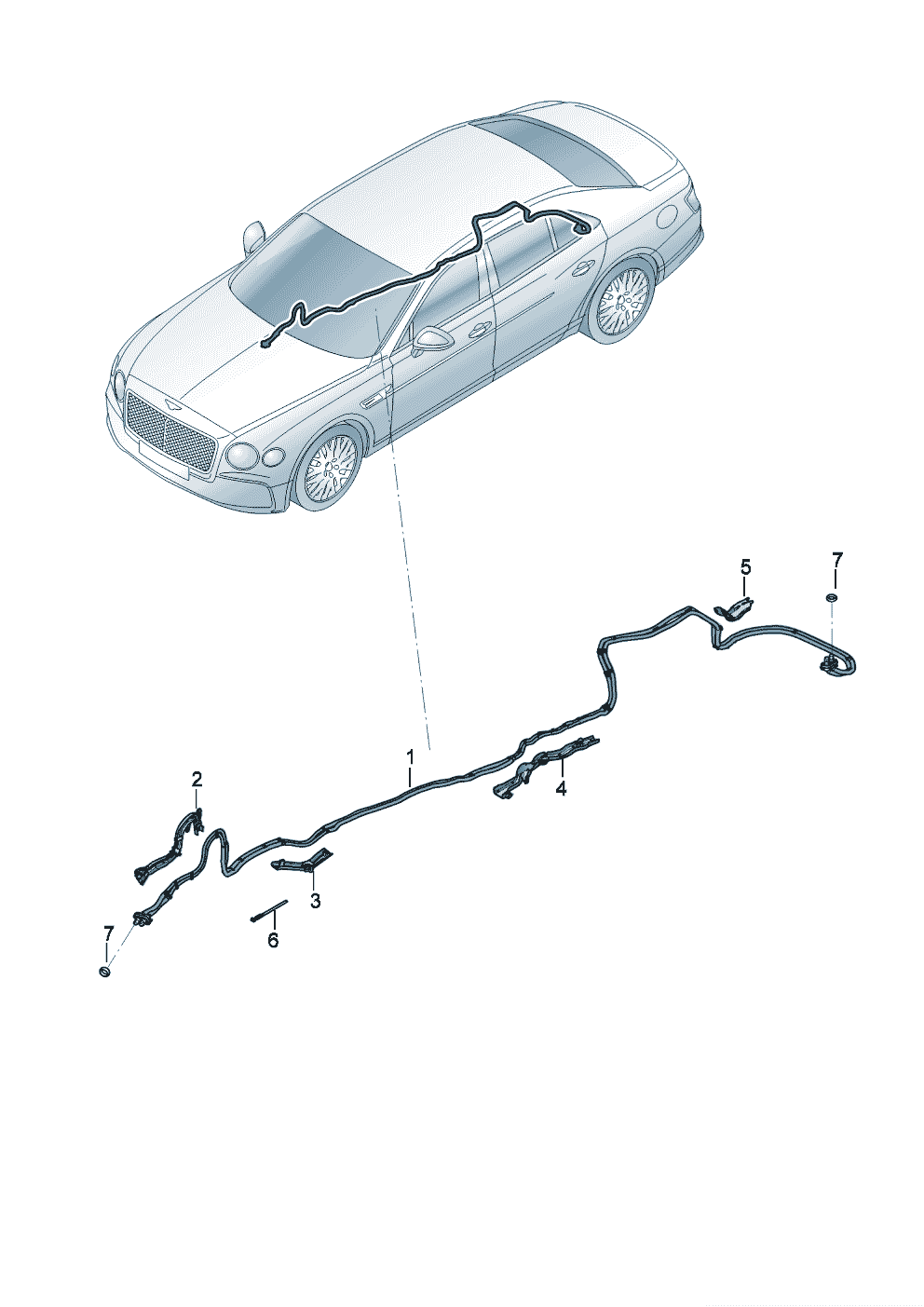 High-voltage wiring set for
high-voltage battery of Bentley Bentley Continental Flying Spur (2025) 