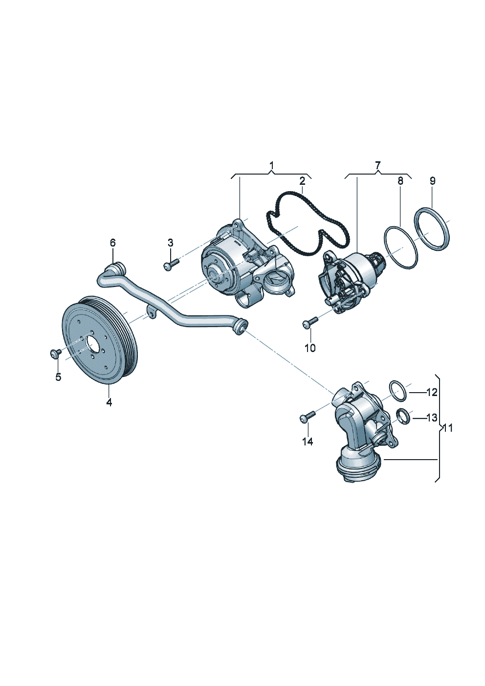 Coolant pump with vacuum
connection
thermostat
regulating valve of Bentley Bentley Continental Flying Spur (2025) 