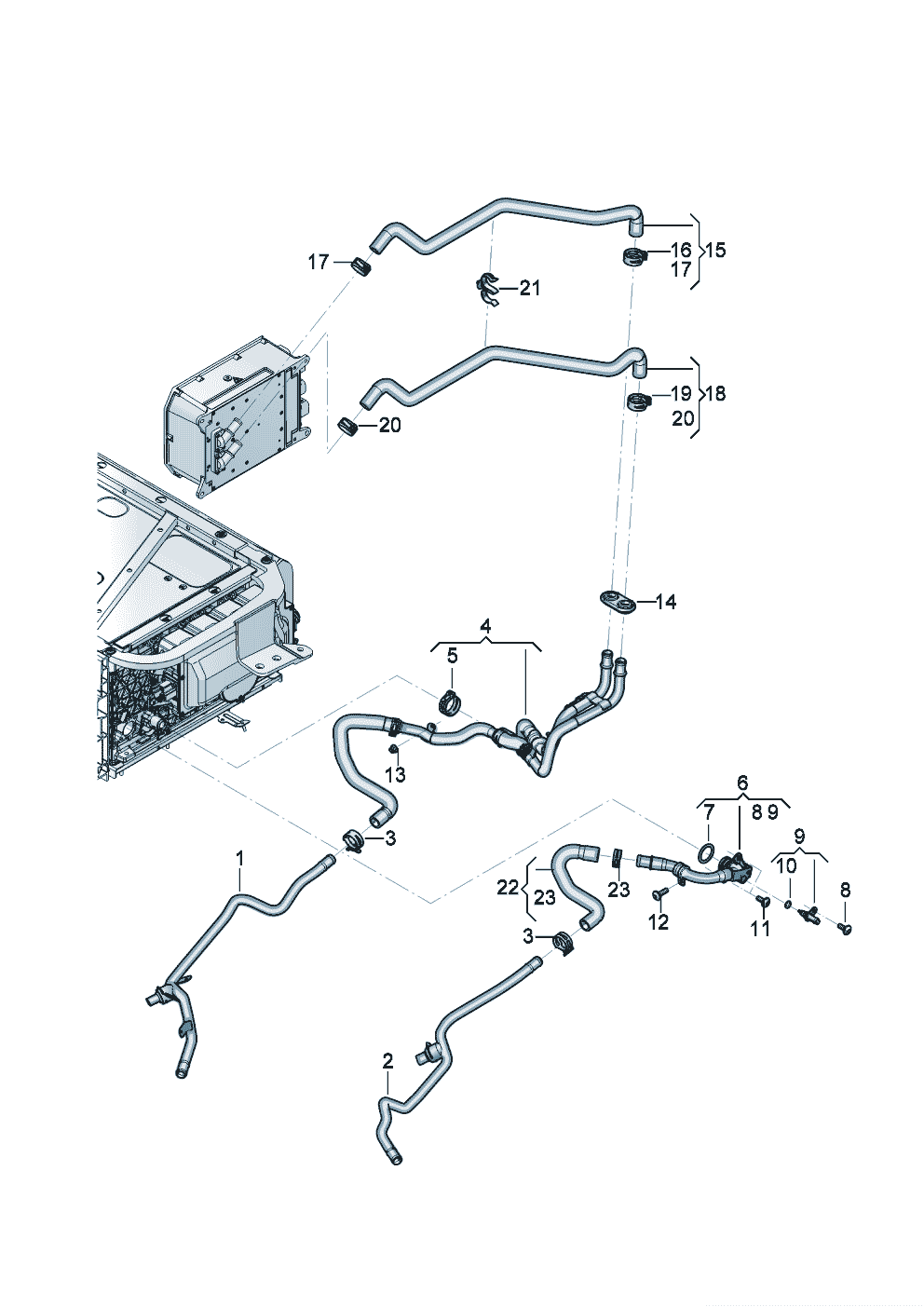 Coolant cooling system
For vehicles with
hybrid drive
Underbody of Bentley Bentley Continental Flying Spur (2025) 