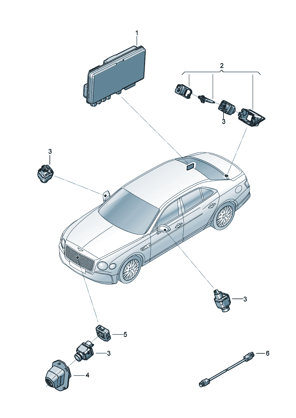 Vehicle environment camera of Bentley Bentley Continental Flying Spur (2025) 