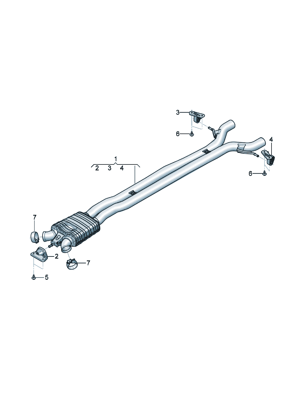 Exhaust pipe with front
silencer of Bentley Bentley Continental Flying Spur (2025) 