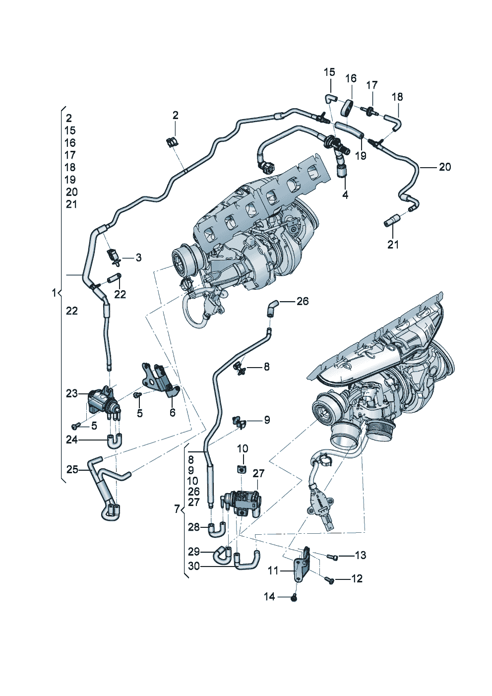 vacuum hoses
Solenoid valve
(For turbocharger) of Bentley Bentley Continental Flying Spur (2025) 