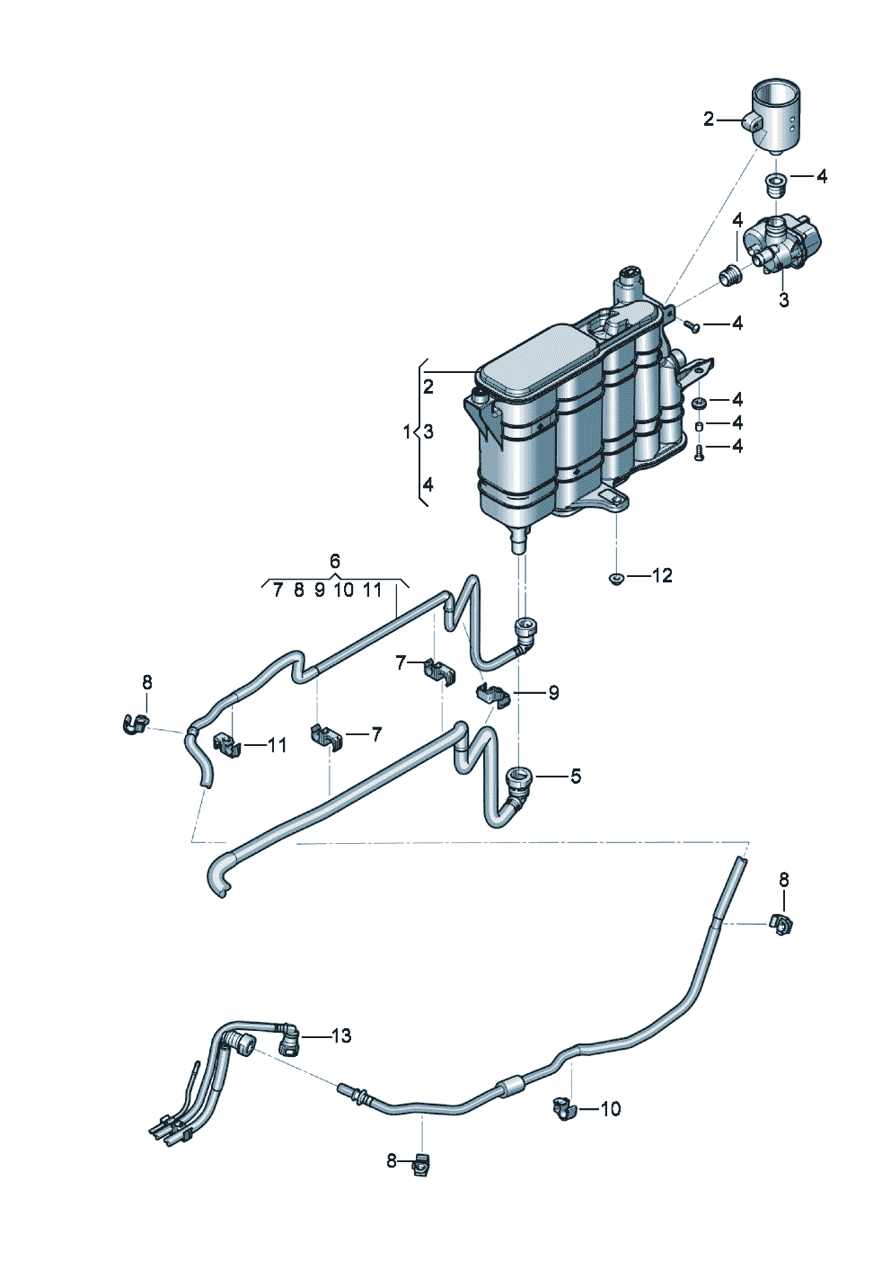 Active charcoal filter with
diagnosis pump for
fuel delivery system
ventilation for
fuel tank of Bentley Bentley Continental Flying Spur (2025) 