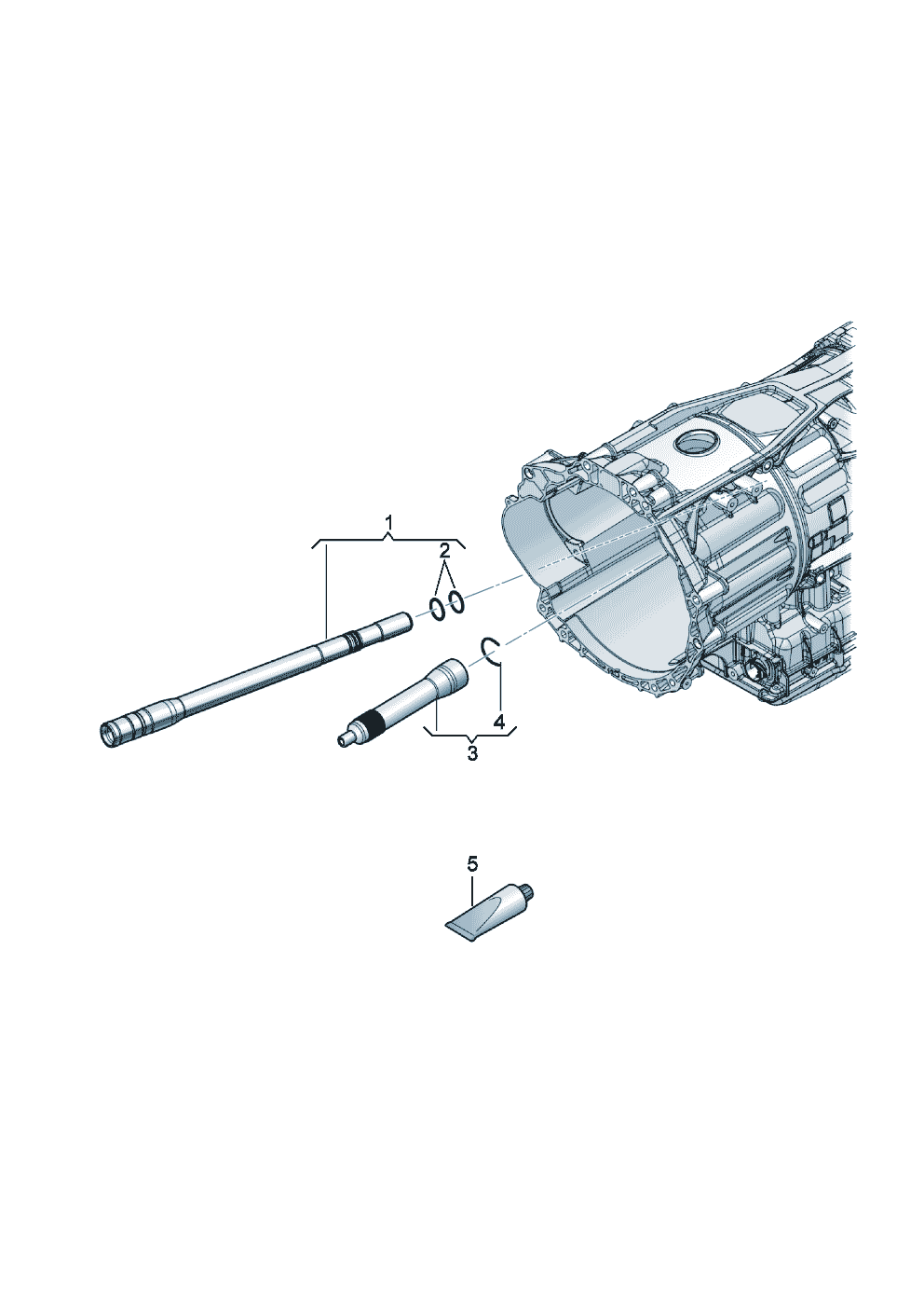 Input shaft
for 8-speed automatic gearbox
hollow shaft
for front axle differential of Bentley Bentley Continental Flying Spur (2025) 