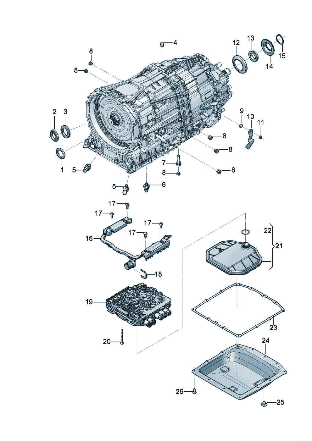 8-speed automatic gearbox
For vehicles with
hybrid drive
Repair part of Bentley Bentley Continental Flying Spur (2025) 