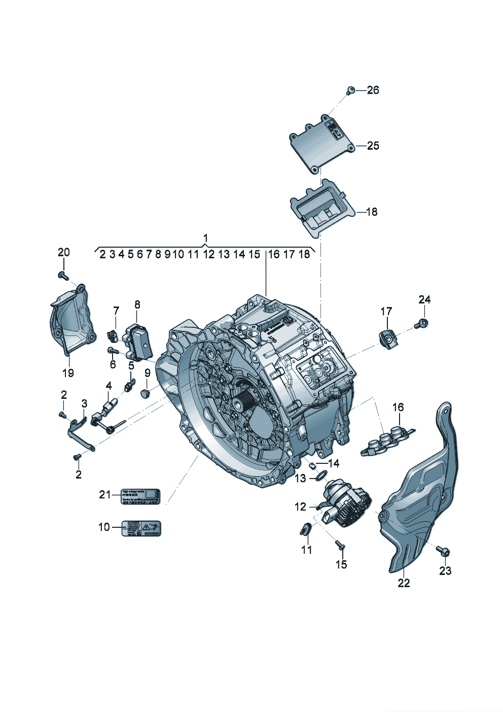 Traction motor for elec. drive
For vehicles with
hybrid drive of Bentley Bentley Continental Flying Spur (2025) 