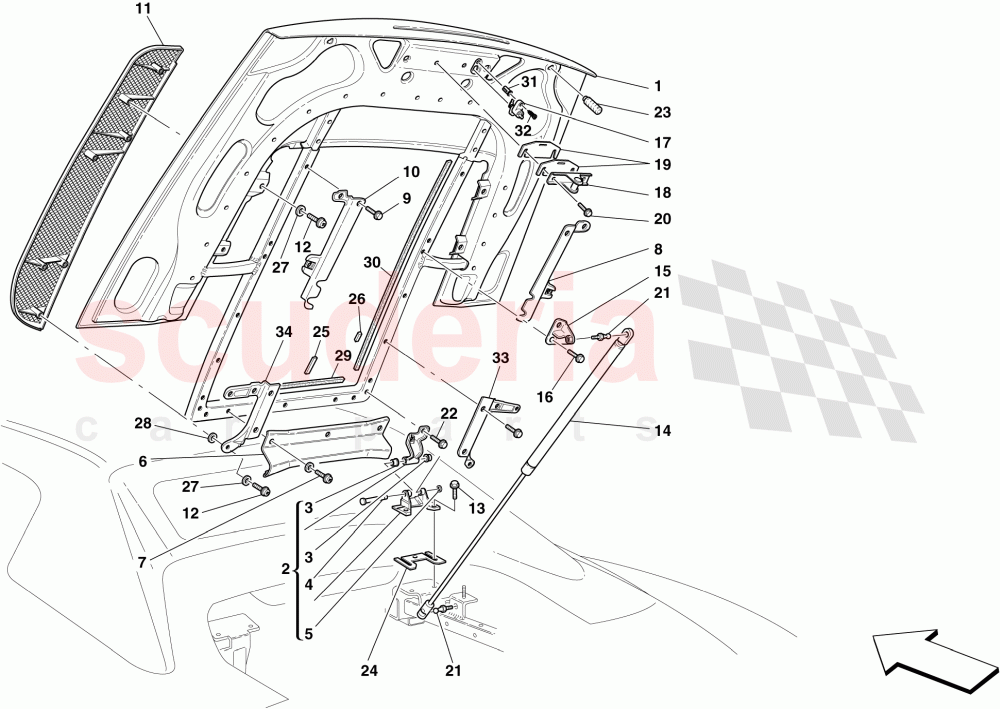 ENGINE COMPARTMENT LID of Ferrari Ferrari 430 Spider