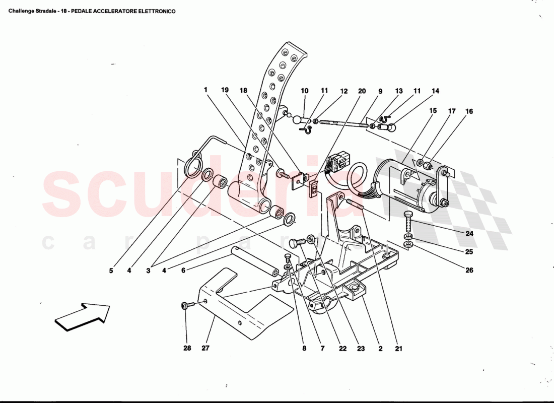 ELECTRONIC ACCELERATOR PEDAL of Ferrari Ferrari 360 Challenge Stradale