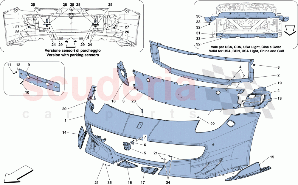 FRONT BUMPER of Ferrari Ferrari F12 TDF