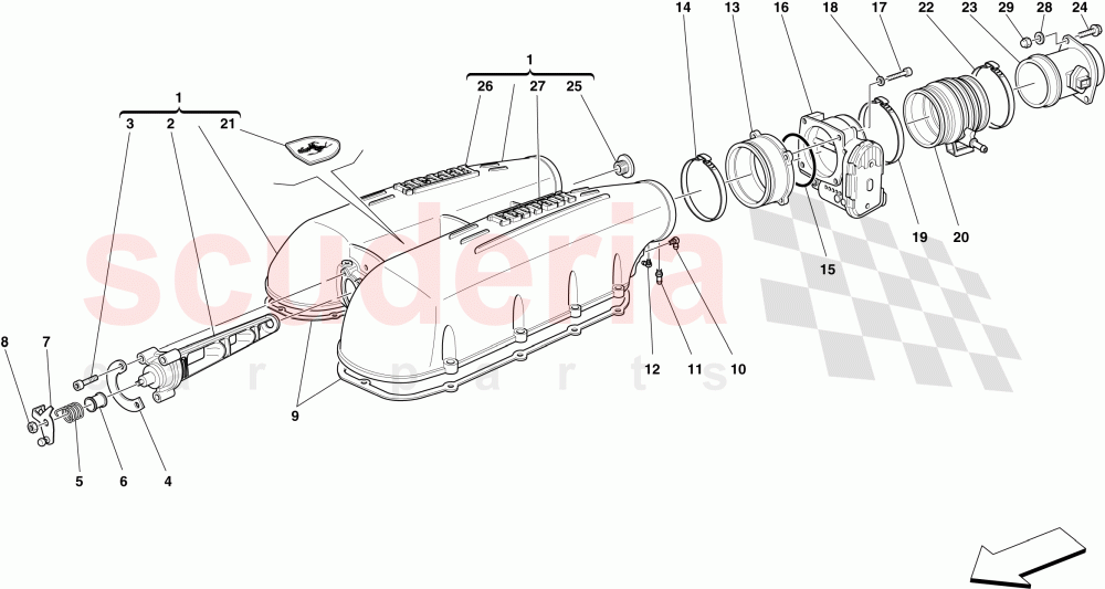 INTAKE MANIFOLD COVER of Ferrari Ferrari 430 Coupe