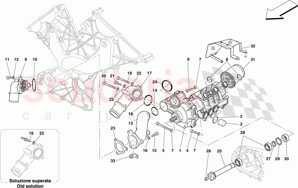 OIL / WATER PUMP of Ferrari Ferrari 599 GTB Fiorano