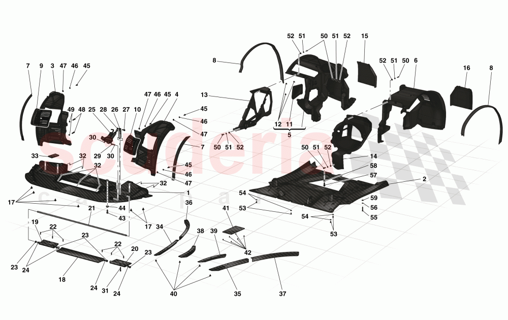 FLAT UNDERTRAY AND WHEELHOUSES of Ferrari Ferrari LaFerrari